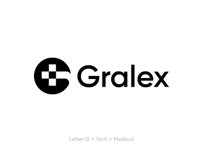 Gralex logo design black and white brand identity branding clean logo letter logo logo logo designer logos medical logo medical logo identity modern logo recent logo startup logo unique logo