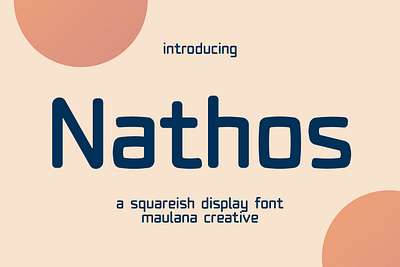 Nathos Squareish Display Font branding font font designer fonts graphic design logo maulana creative font nostalgic webfont website font