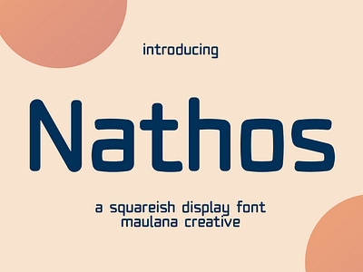 Nathos Squareish Display Font branding font font designer fonts graphic design logo maulana creative font nostalgic webfont website font