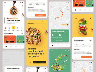 Food Delivery App UI app creative delivery delivery app delivery service design fast food food and drink food delivery food delivery app food delivery service food order foodie ios app mobile ofspace online food order ordering restaurant