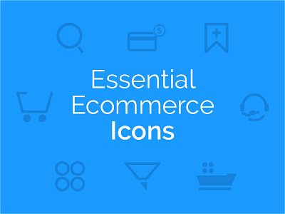 Essential E-commerce Icons adobe application graphic design icons illustrator indesign uiux vector web web design web icons