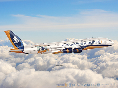 Singapore Airbus A380 "Visit Singapore" branding design graphic design