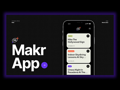 Makr - Pitch Presentation Playoff app design logo product design ui user experience user interface ux