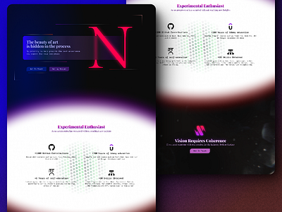 Developer Experimental Portfolio abstract dark design graphic design ui