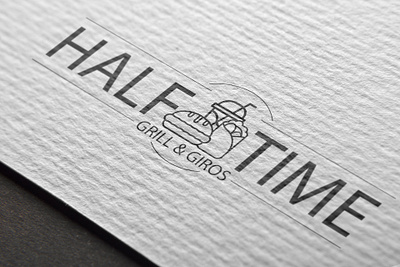 Half Time logo design branding design fast food food logo minimal vector