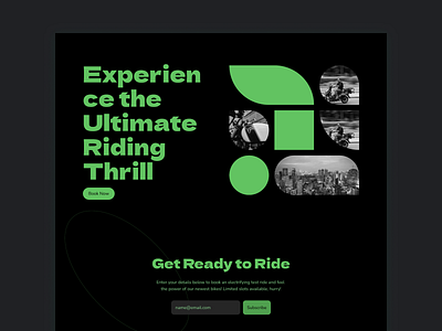 Landing Page - Vehicle Test Ride Booking design landing page mobile ui uiux website