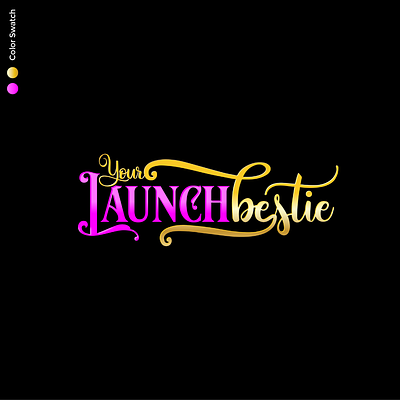 Your Launch Bestie - Logo Design Concept branding design icon illustration logo typography vector
