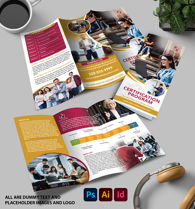 Educational Trifold Brochure advertisement booklet branding brochure catalogue design digital flyer graphic design illustration print ui
