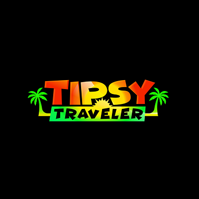 Tipsy Traveler - Logo Design Concept branding design icon logo typography vector