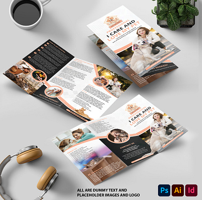 Pet Trifold Brochure advertisement booklet branding brochure catalogue design digital flyer graphic design illustration print ui