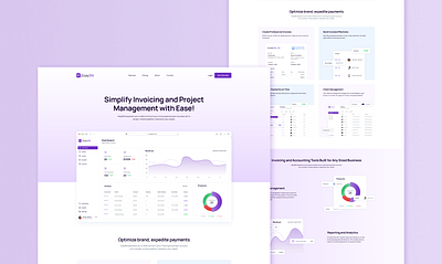 Easy Bill Landing Page design figma invoice invoice system product product design ui user interface
