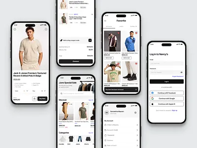 Fashion Apparel Marketplace Mobile Design apparel clean ecommerce fashion marketplace minimalist mobile modern shop store ui design