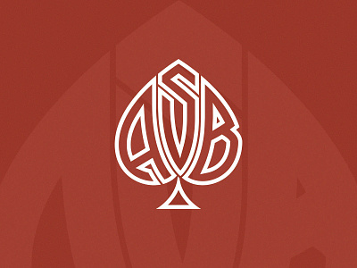 Monogram Logo Design ace of hearts branding clipart heart logo minimal minimalistic monogram playing cards red spade