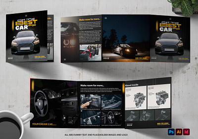 Automobile Trifold Brochure advertisement booklet branding brochure catalogue design flyer graphic design illustration print ui