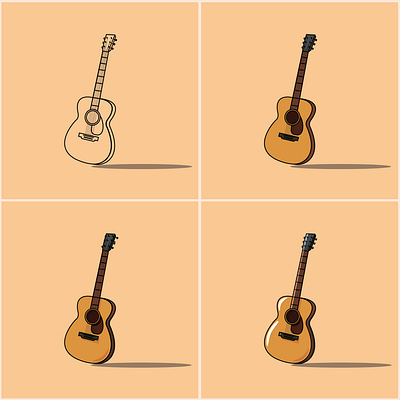 Simple guitar illustration adobe illustration bangladesh design graphic design guitar illustration illustrator