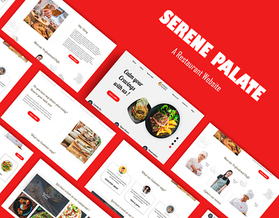 Serene Palate - A Restaurant Website design figma landing page mobile design ui web design web development