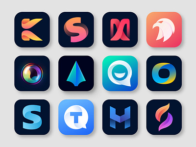 App logos collection icons 3d app logo app logo collection app logo icon design graphic design logo logo design ui