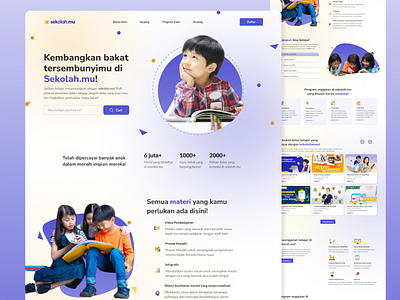 Online Education web landing page design education figma landing page ui ux web webdesign website