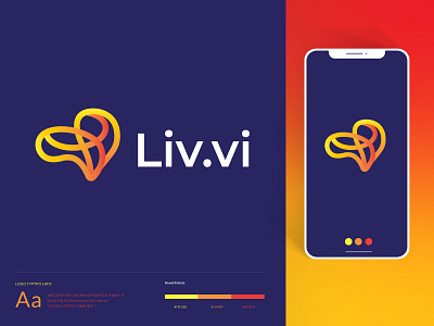 live vi logo abstract branding branding logo business logo colorful logo creative logo gradient graphic designer letter letter mark liv vi logo logo designer minimalist modern simple logo tech