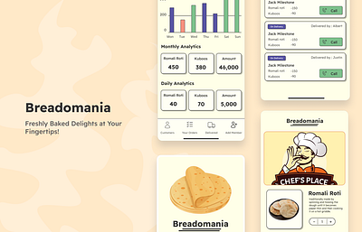 Breadomania: Artful Bakes! app application design graphic design product design ui ux ux design