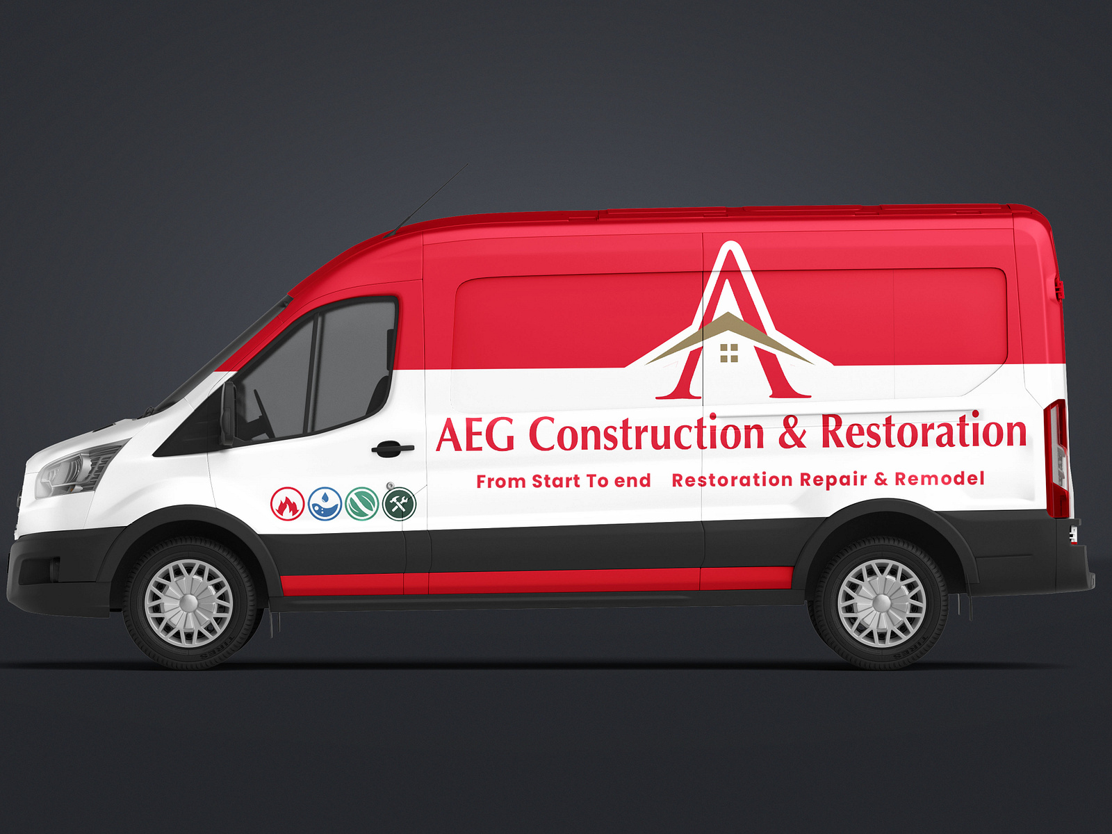 AEG Construction Van Wrap Design | Car Wrap Design by Masud Parvej on