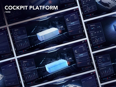 Cockpit Platform x FUI 3d blender dark mode data data visualization design fui hud park plant technology ui uiux web website