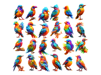 colorful bird clipart