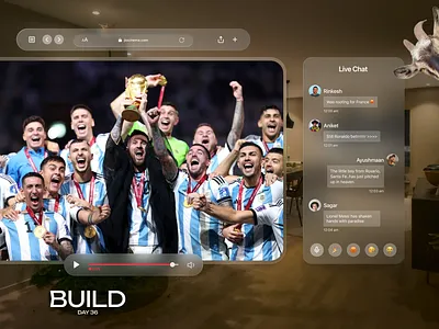 Football Spatial Design | BuiLD Day 36 💊 apple arvr branding design graphic design spatial typography ui ux vr