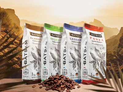 Coffee beans beans box brand branding cafe cataloge coffee desert divider graphic design magazine mock up mockup orange packaging produts sunset table tropical ui