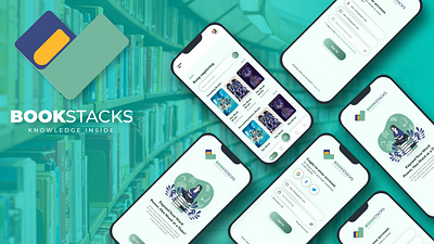 BookStacks - Knowledge Inside app application design branding design graphic design icon illustration logo minimal typography ui ui ux ux vector web