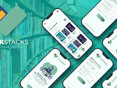 BookStacks - Knowledge Inside app application design branding design graphic design icon illustration logo minimal typography ui ui ux ux vector web