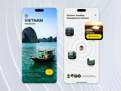 Vietnam Checkpoint app design ui ux vector