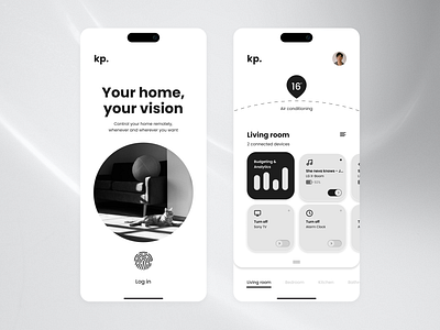 Your home, your vision app design ui ux vector