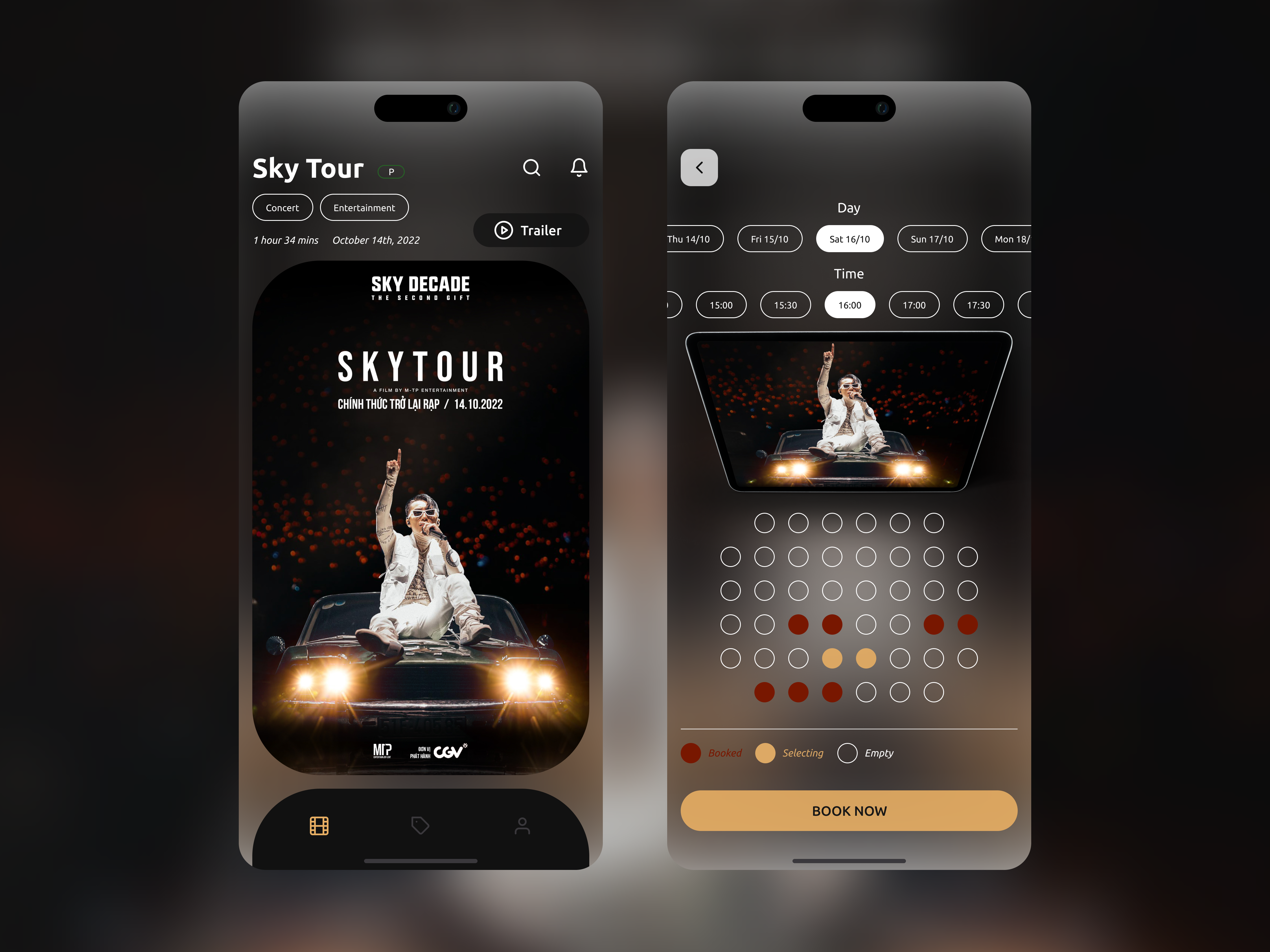 Booking film App app design ui ux