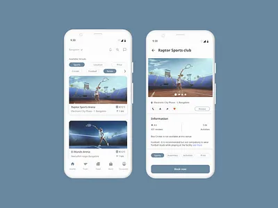 Sports venue booking app android androidapp booking app homescreen homescreenforsportsapp sports sportsenthusiastic uidesign uiuxdesign uxdesign