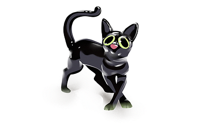 Black cat black cat character funny illustration kitty