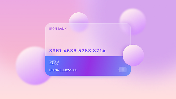 Glassmorphism card (UI) by Diana on Dribbble