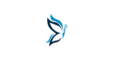BlueButterfly Logo branding design graphic design illustrator logo