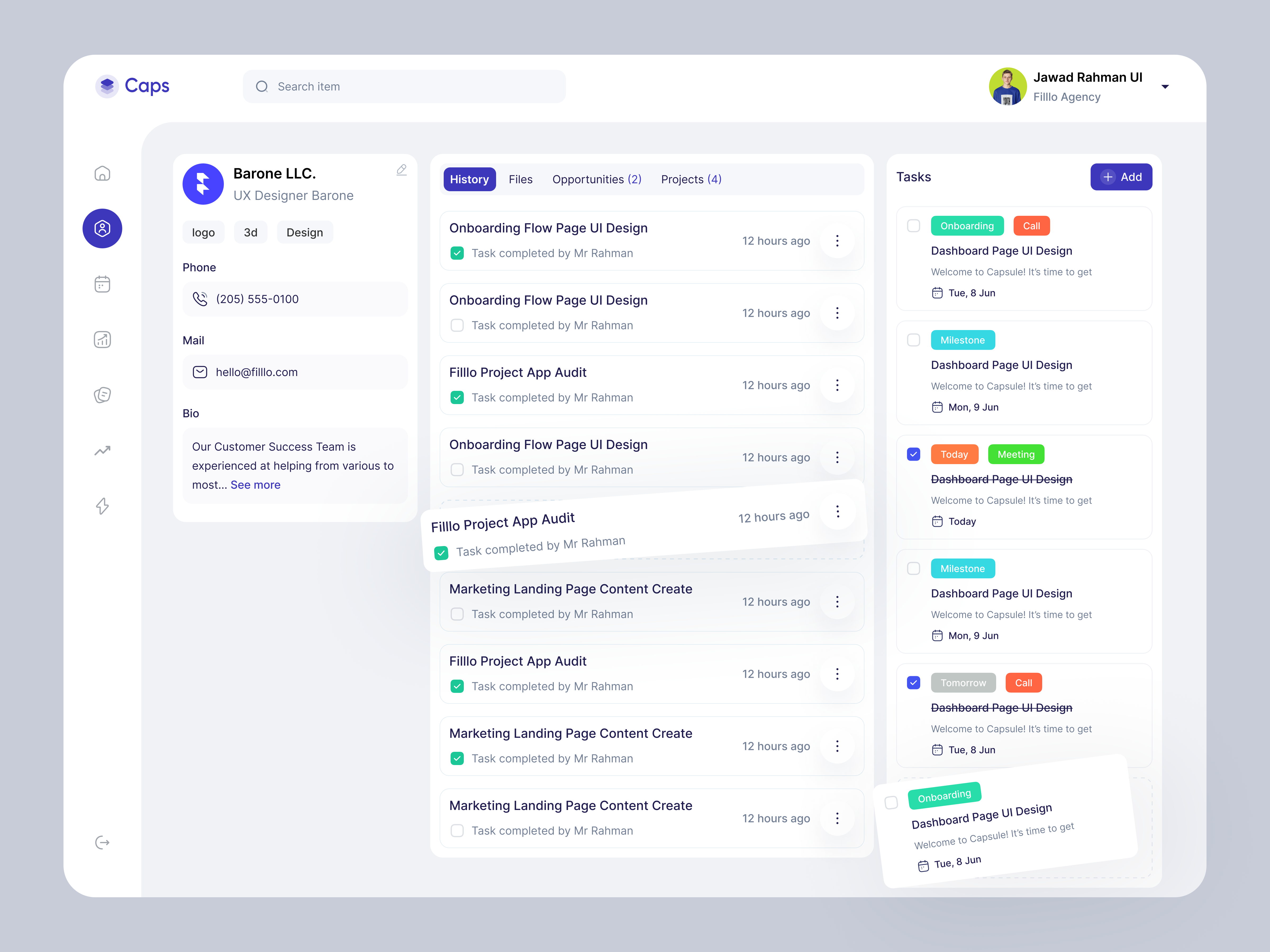 Example of Saa S/Dashboard App Design