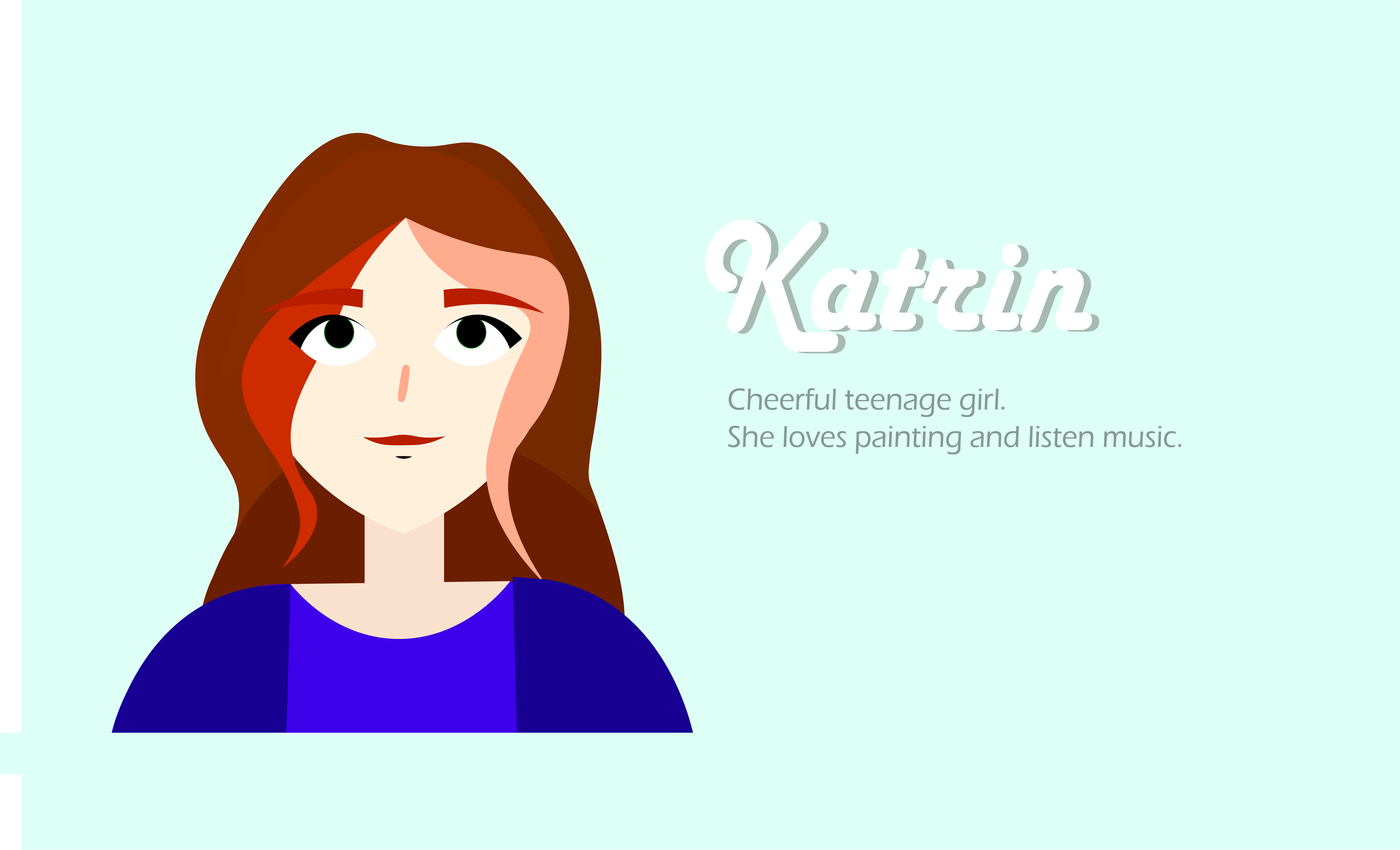 I'm in the form of a cartoon vector girl adobe illustrator cartoon cute design girl graphic design illustration vector