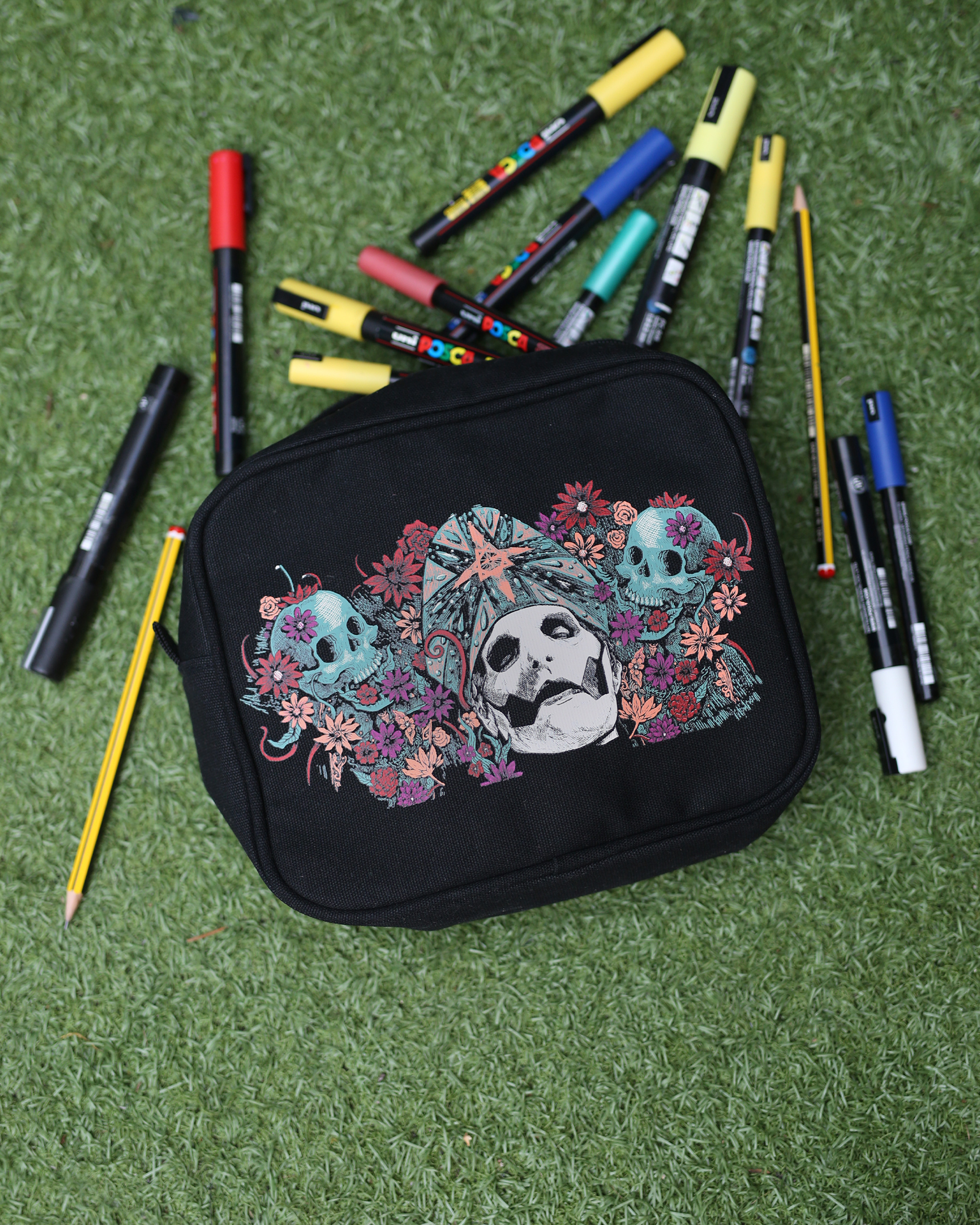 Ghost Cosmetic Bag art band band merch design floral ghost illustration metal papa emeritus sam dunn skull