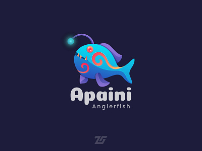 Apaini "Anglerfish" 3d amazing logo anglerfish animal art branding colorful creative design fish gradient gradient logo icon identity illustration logo logos modern logo ocean symbol