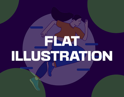 A flat character design flat