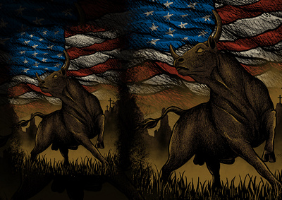 american bull artwork branding dark darkart design gothic graphic design illustration logo ui