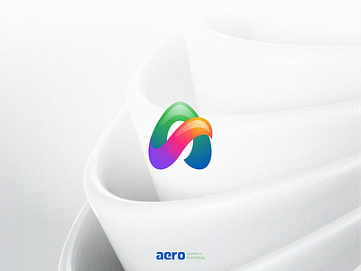 Aero - Letter A Logo bold branding colorful gradient letter a logo modern