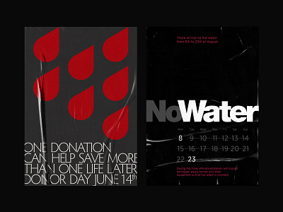 Poster collection v.3 banner blood graphic design illustration minimalist poster printing simple text typeface water