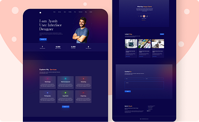 Personal Portfolio Landing Page agency branding design designer figma graphic design illustration landing page logo personal portfolio ui uiux ux