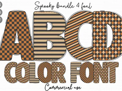 Halloween Doodle Alphabet halloween friends svg