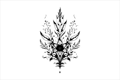 Floral Vector Artwork artwork black white branding design editable floral garden graphic design illustration logo minimal modern simple vector