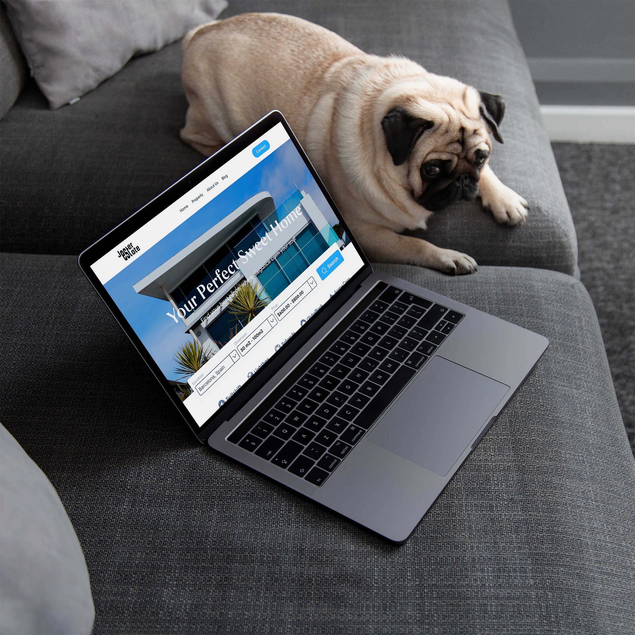 Condominium Landing Page Design - Jester Estate branding ui